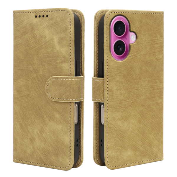 Flip Case Wallet Phone Case for iPhone 16E PU Leather - Image 3